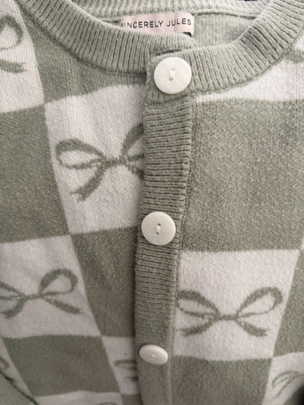 Sincerely Jules Sage Green Knit Cardigan